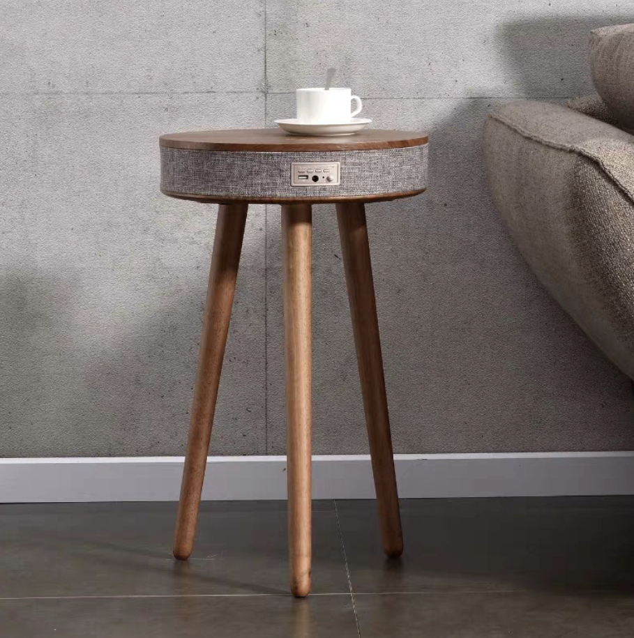 Smart Bluetooth Coffee Table with Wireless Charging – Modern Speaker Side Table (20W Sound)