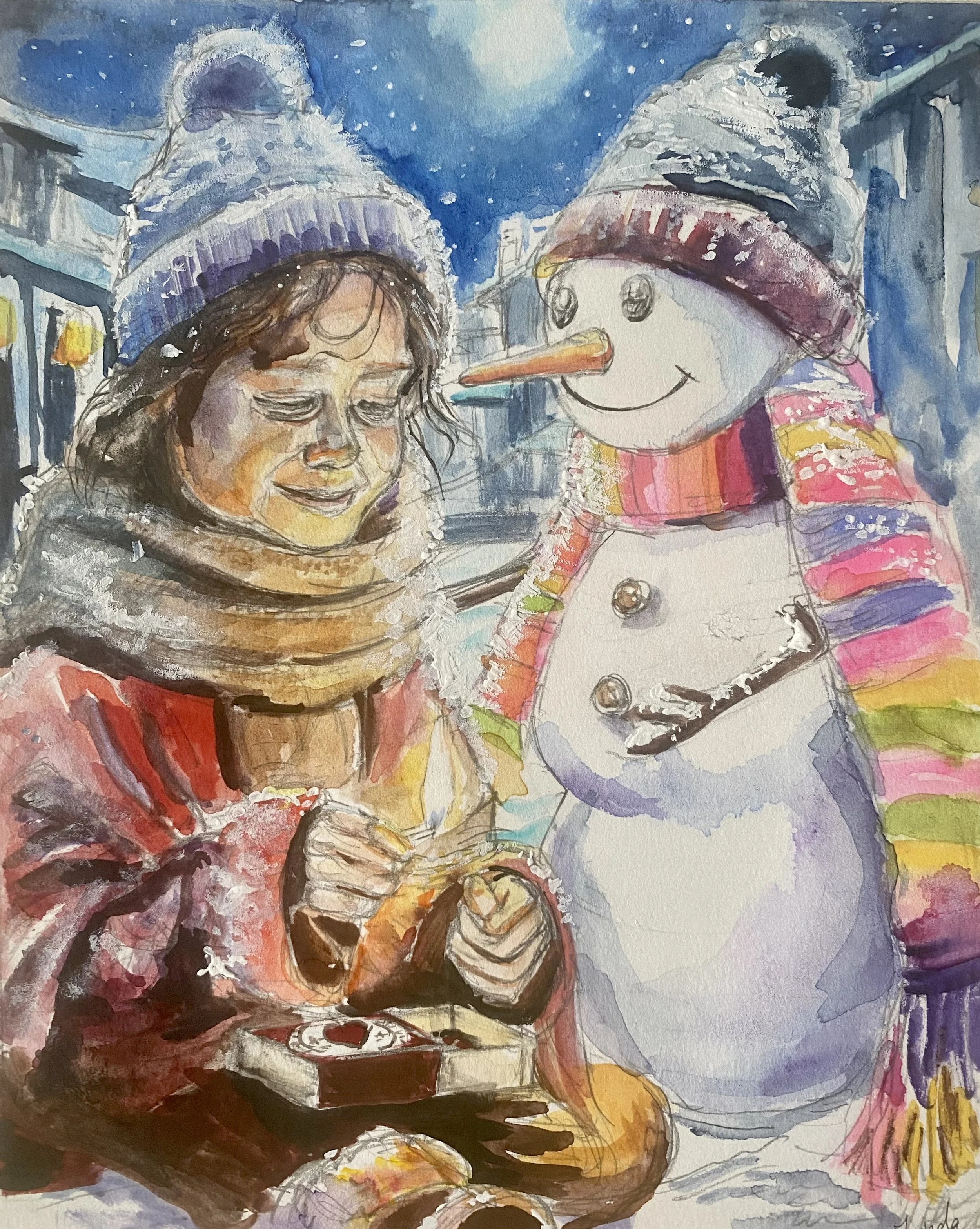 Impression couleur La petite fille aux allumettes, The Little Match Girl