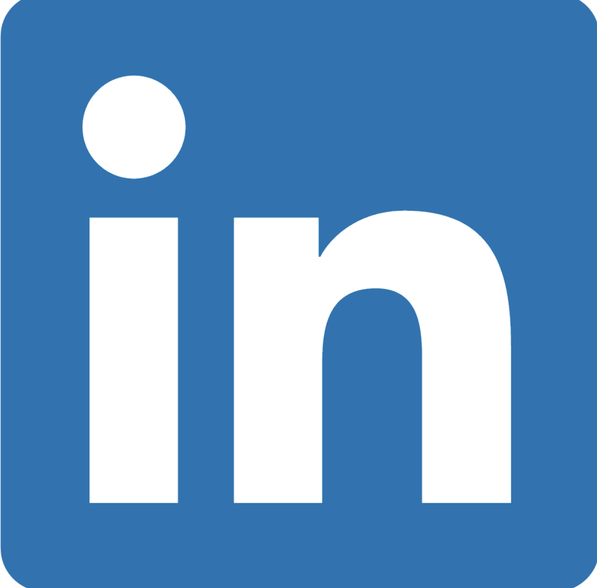 Logo LinkedIn avec fond bleu et le mot 'in' en blanc.