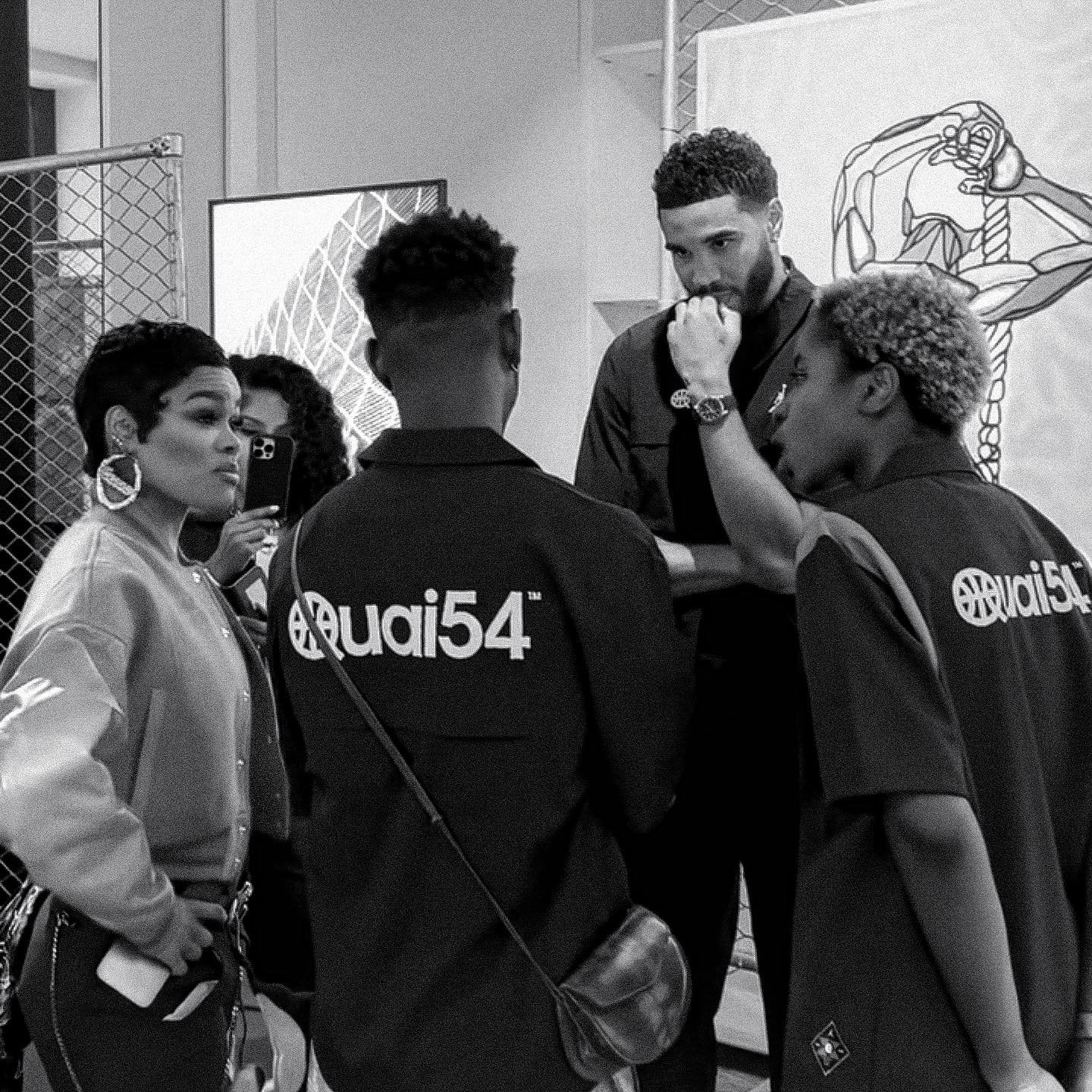 Meeting with @teyanataylor and @jaytatum0 
at "STREETBALL IS ABOUT SELF-EXPRESSION"💫
Exhibition by @opiumparis x @jumpman23 x @quai54wsc