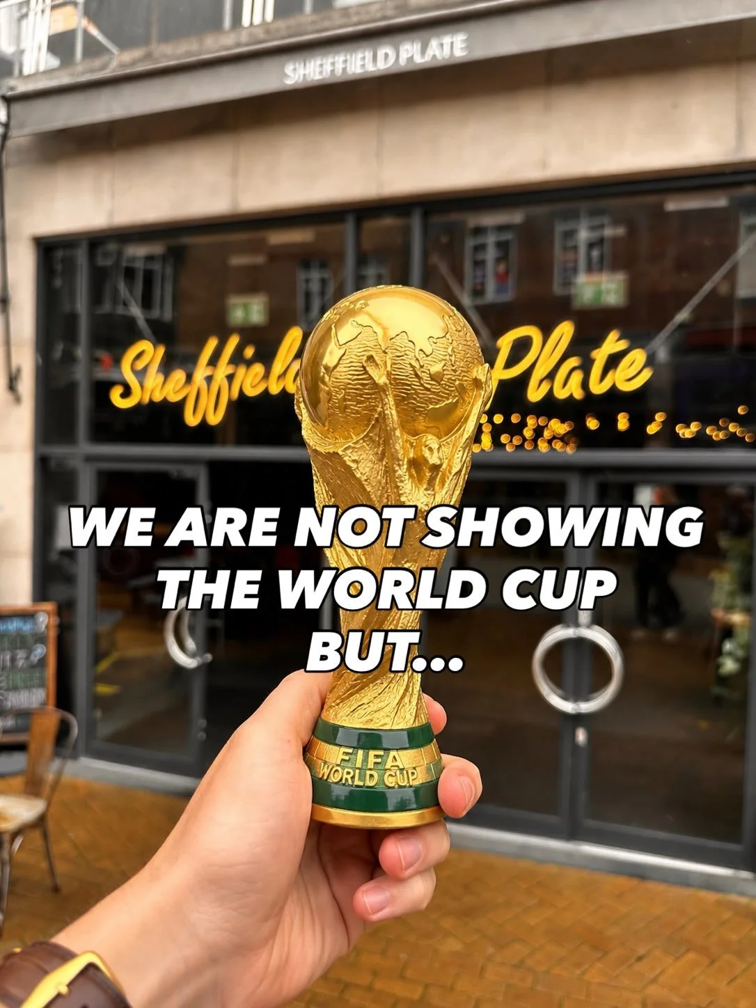 We are NOT showing the World Cup. 

But you can get World Cup worthy street food here. 🇱🇰 🇺🇸 🇹🇭 🇯🇵 🇰🇷 🇬🇷 

And you can watch the games at our @orchardsquare neighbours @themuseumorchardsq and @gameshowallstars ⚽️
