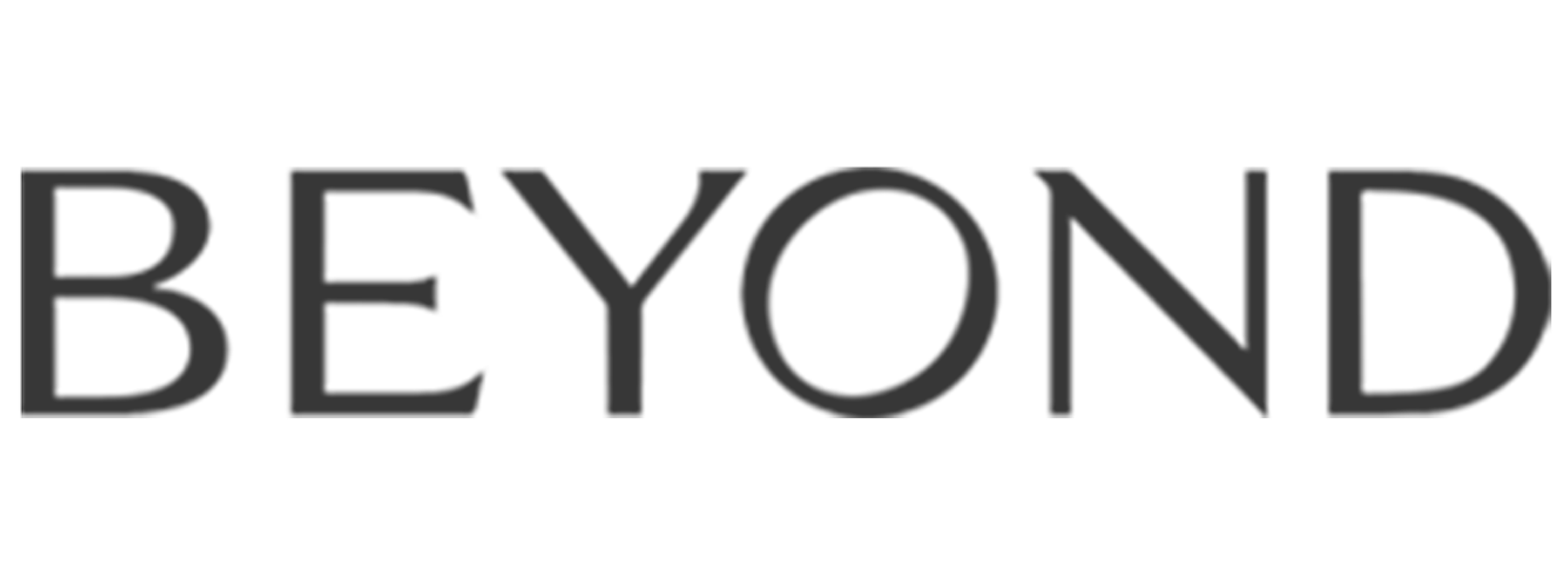 The word 'BEYOND' in large, black, three-dimensional letters against a transparent background.