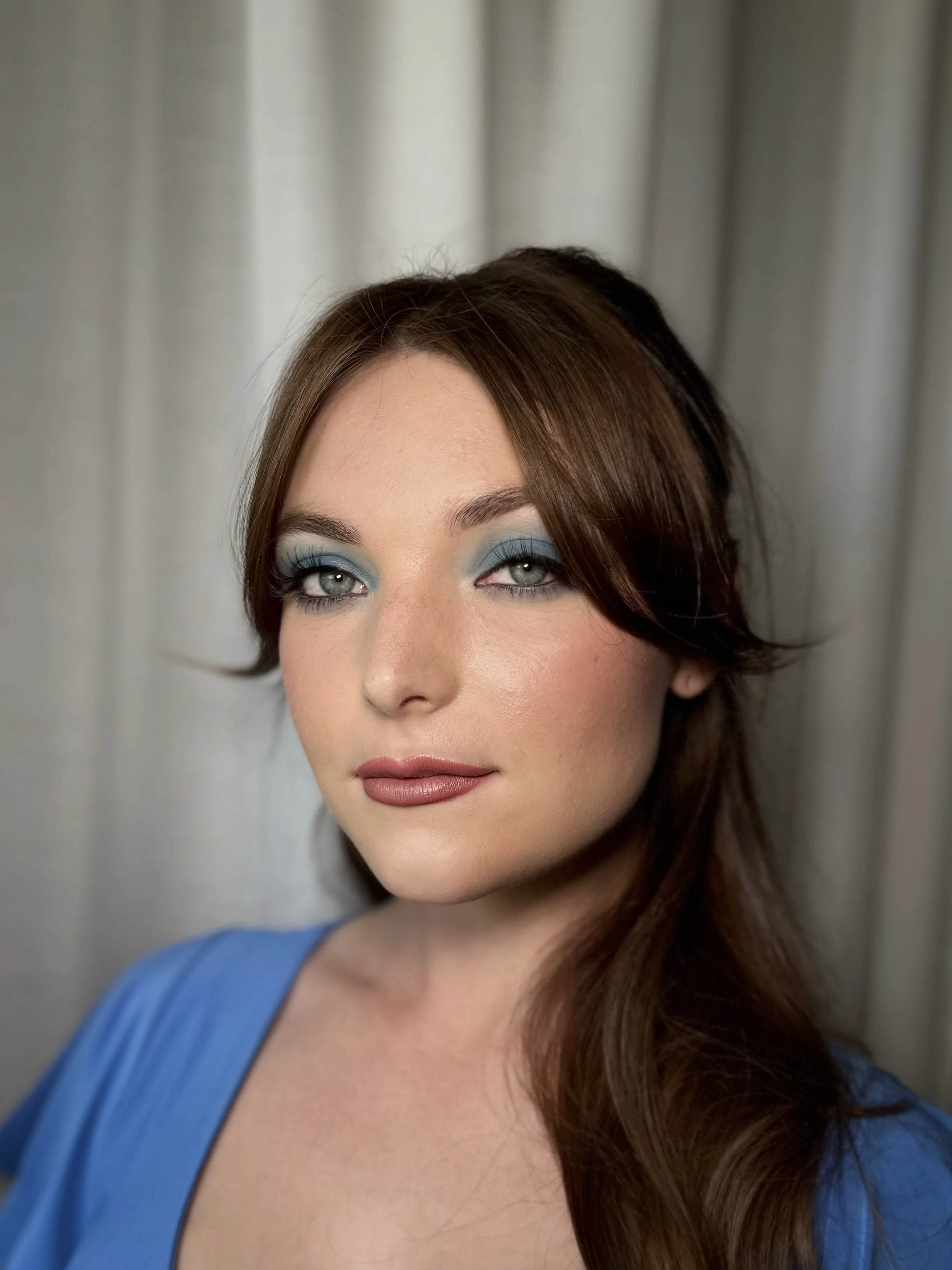 Blue Eye Makeup. 
Photo by Katie Gale.