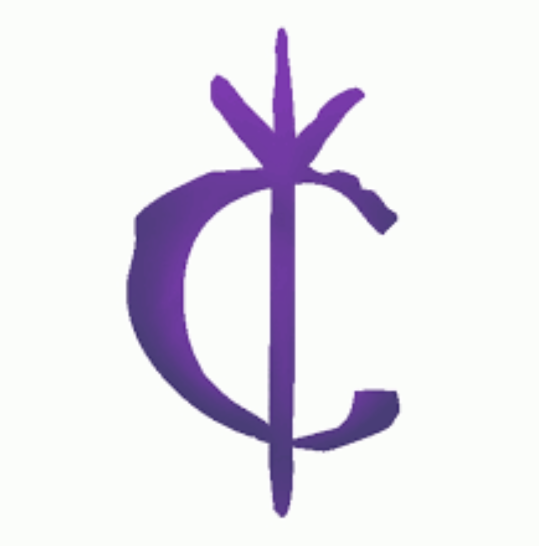 A purple symbol combining a dollar sign and a cannabis leaf.
