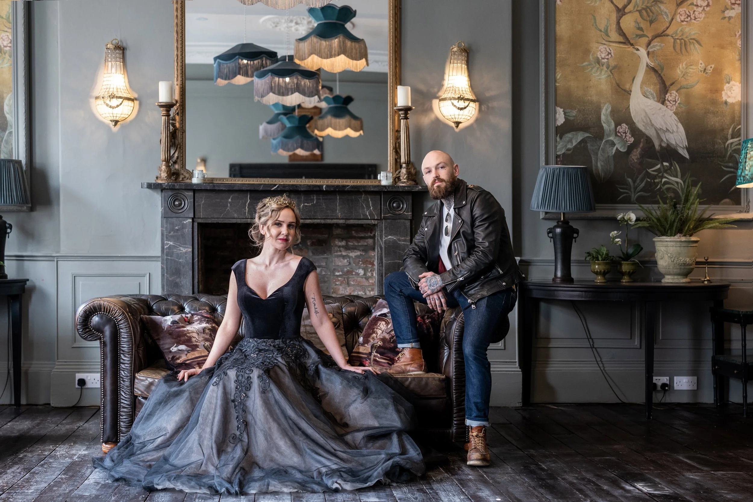 Garnet+Weddings+Ltd+Kings+Arms+Dorchester+gothic+bride+and+groom+with+leather+jacket.jpg