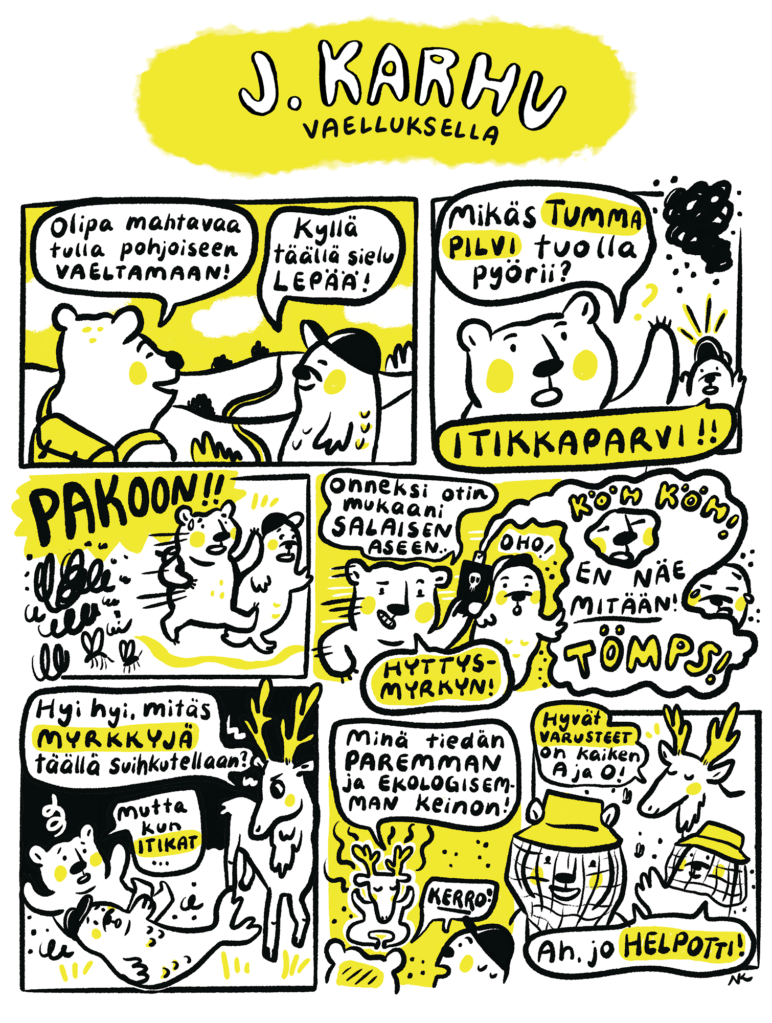 J. Karhu vaelluksella