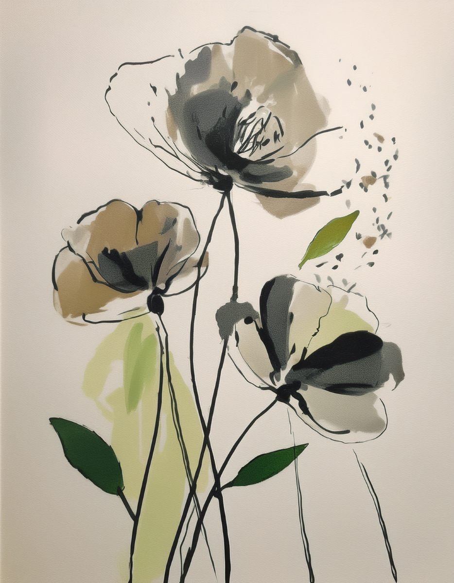 inky floral illustration for the liora lexicon of phrases