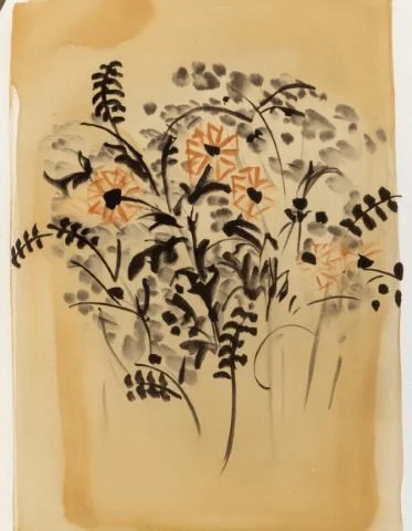 Inky floral illustration used in the Liora lexicon section of the Conversarium.