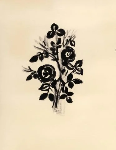 Inky floral illustration used in the Liora lexicon section of the Conversarium.