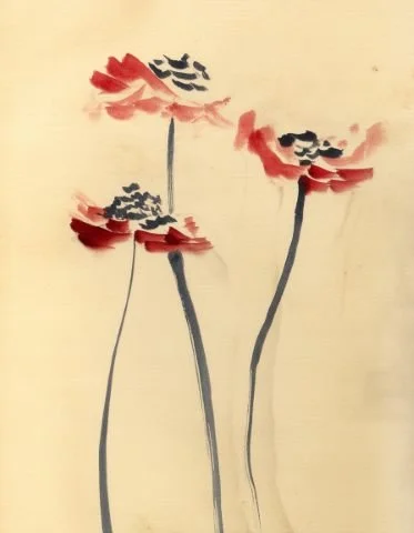 Inky floral illustration used in the Liora lexicon section of the Conversarium.