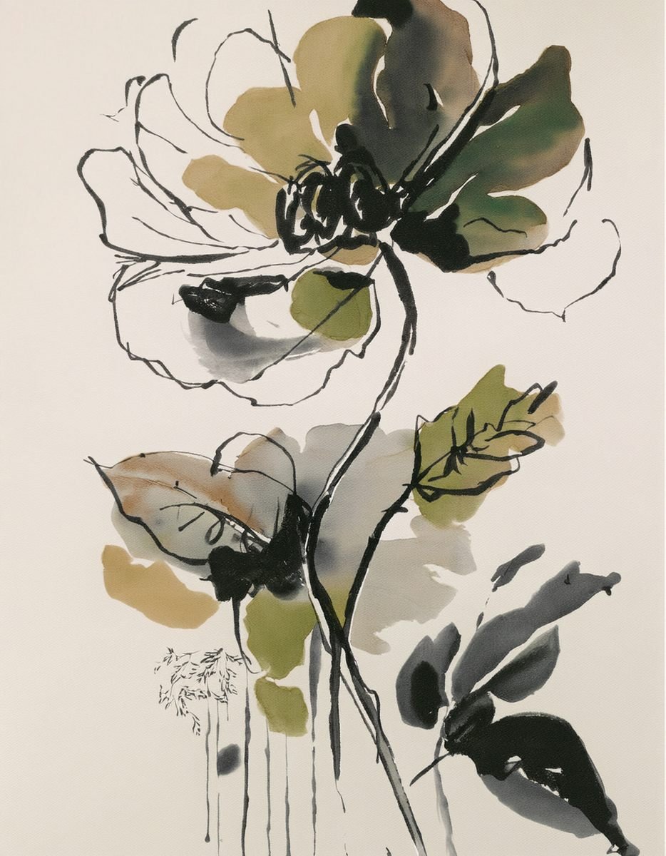 inky floral illustration for the liora lexicon of phrases