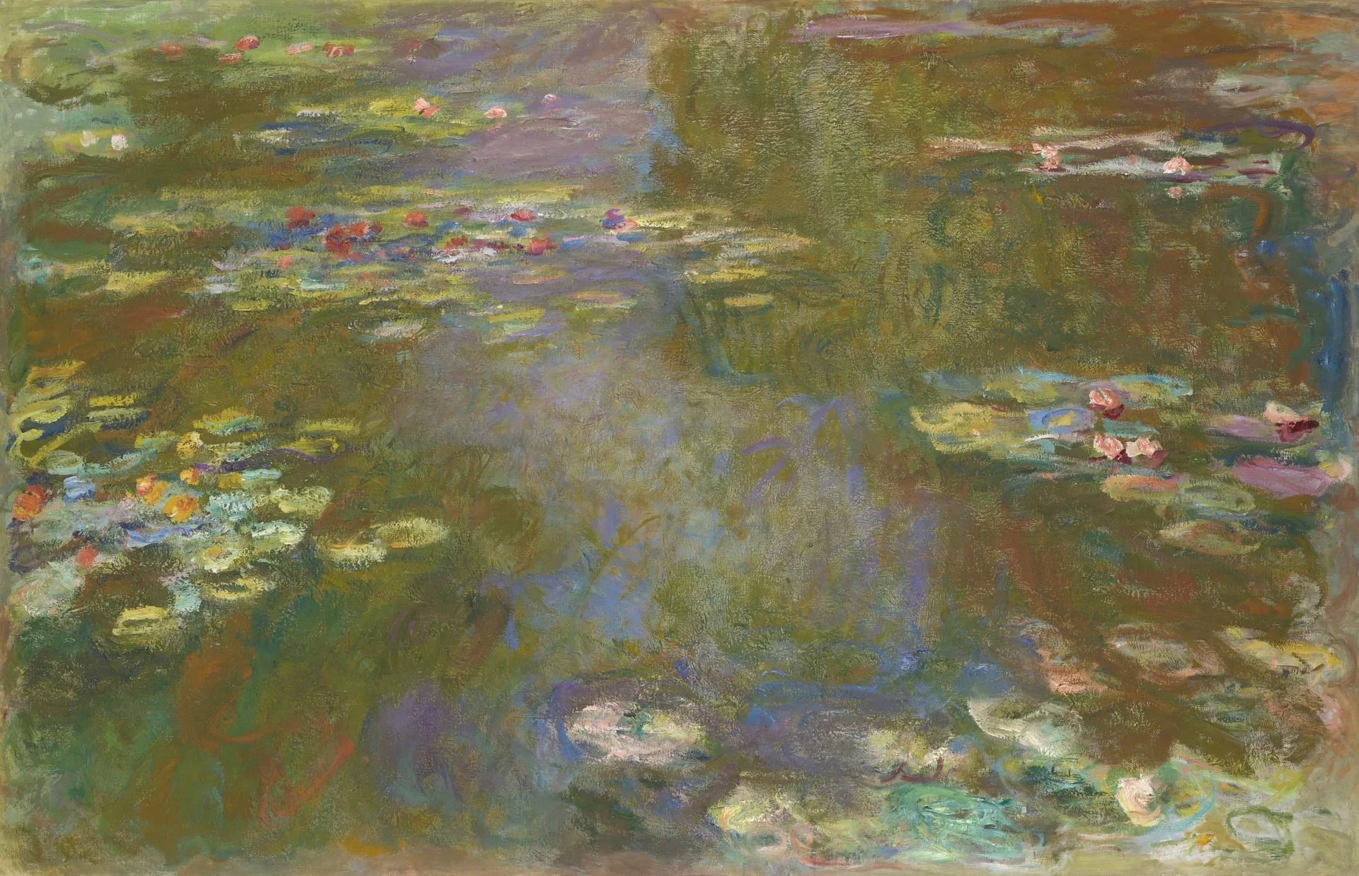 impressionist painting of waterlilies