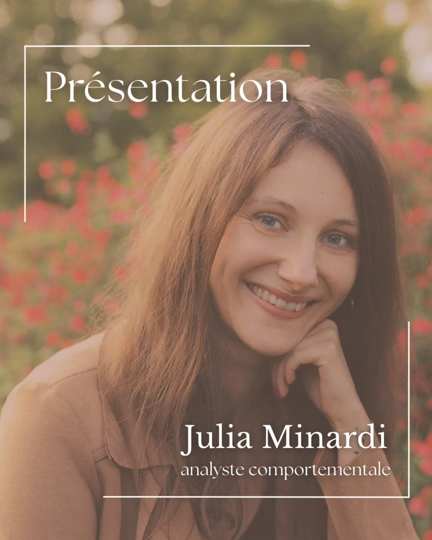 Bonjour et bienvenue sur mon profil ✨️ 

Je suis Julia Minardi, analyste comportementale, et j'accompagne aussi bien les entreprises que les particuliers. 

Bas&eacute;e en Savoie, j'interviens dans la r&eacute;gion, me d&eacute;place dans toute la F