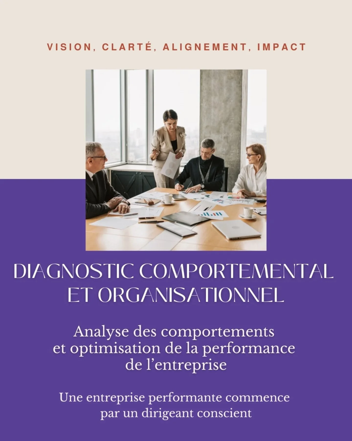 🔍 Diagnostic comportemental et organisationnel &ndash; Analyse des comportements et optimisation de la performance de l'entreprise 

👨&zwj;💼 Le dirigeant est le pilier central de l'entreprise. 

Votre vision, vos motivations, vos valeurs, votre po