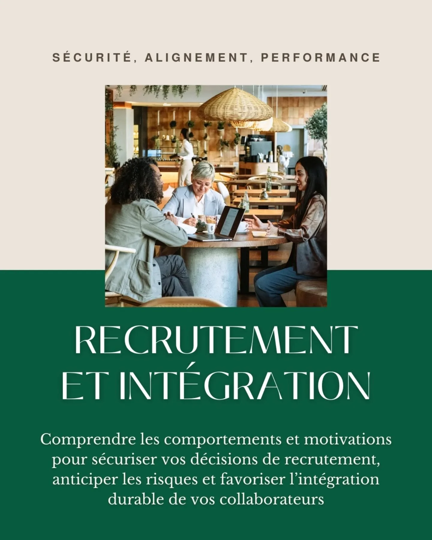 🤝 Recrutement et int&eacute;gration des collaborateurs &ndash; Accompagnement en analyse comportementale 

Malgr&eacute; les nombreux outils disponibles pour accompagner les recrutements, les erreurs restent fr&eacute;quentes et peuvent avoir un co&