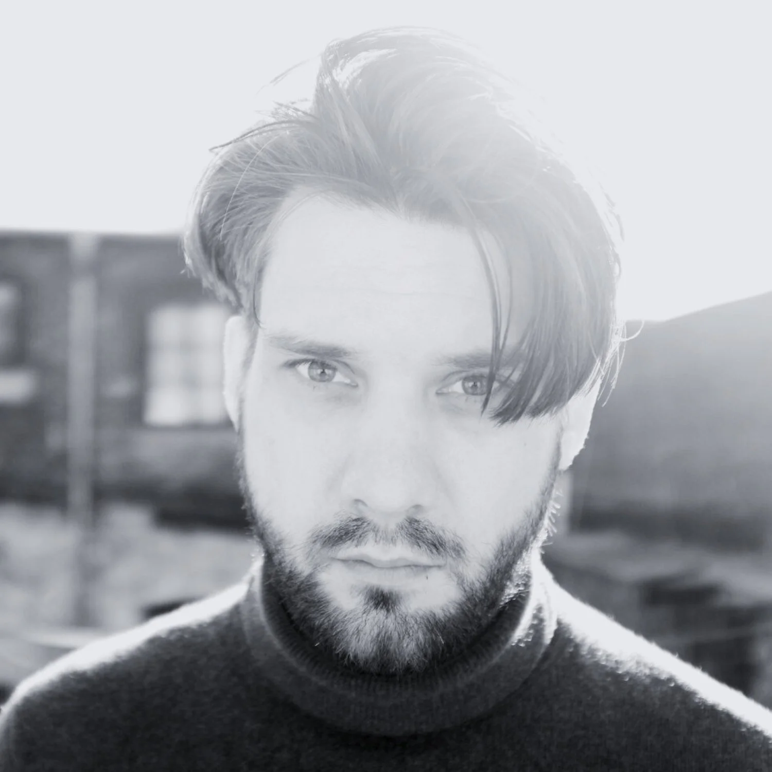 Black and white photo of Isa Azier