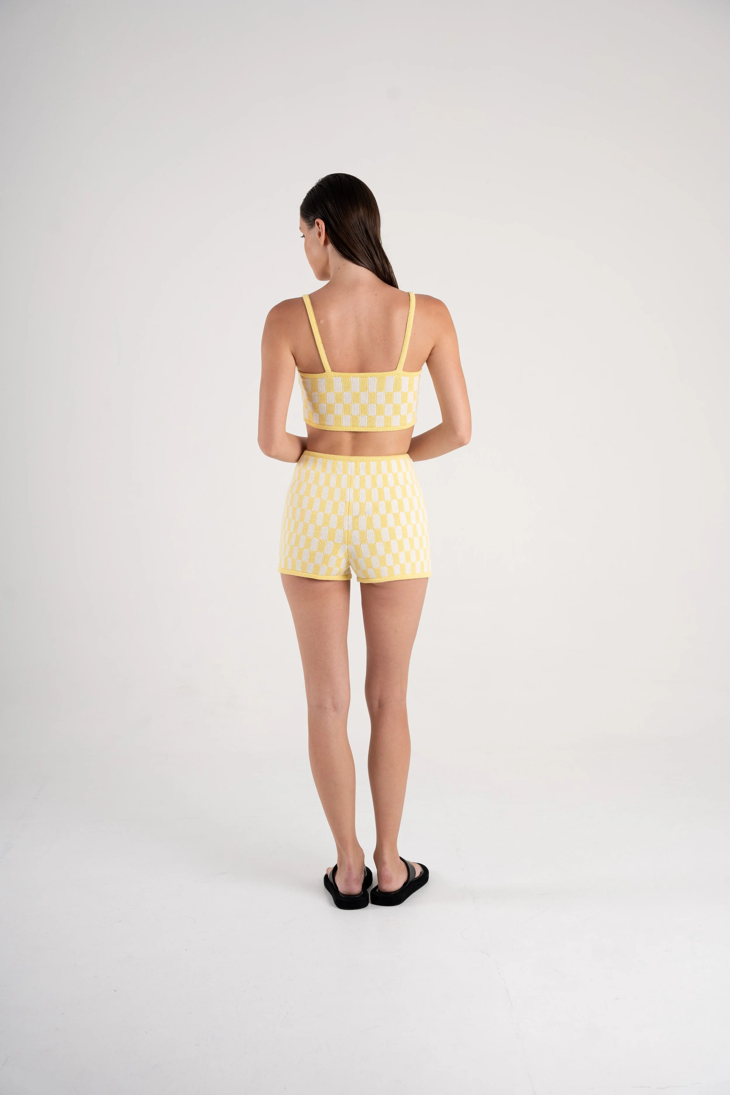 Checkmate Top Knitwear Resort Yellow - Sutura Studio