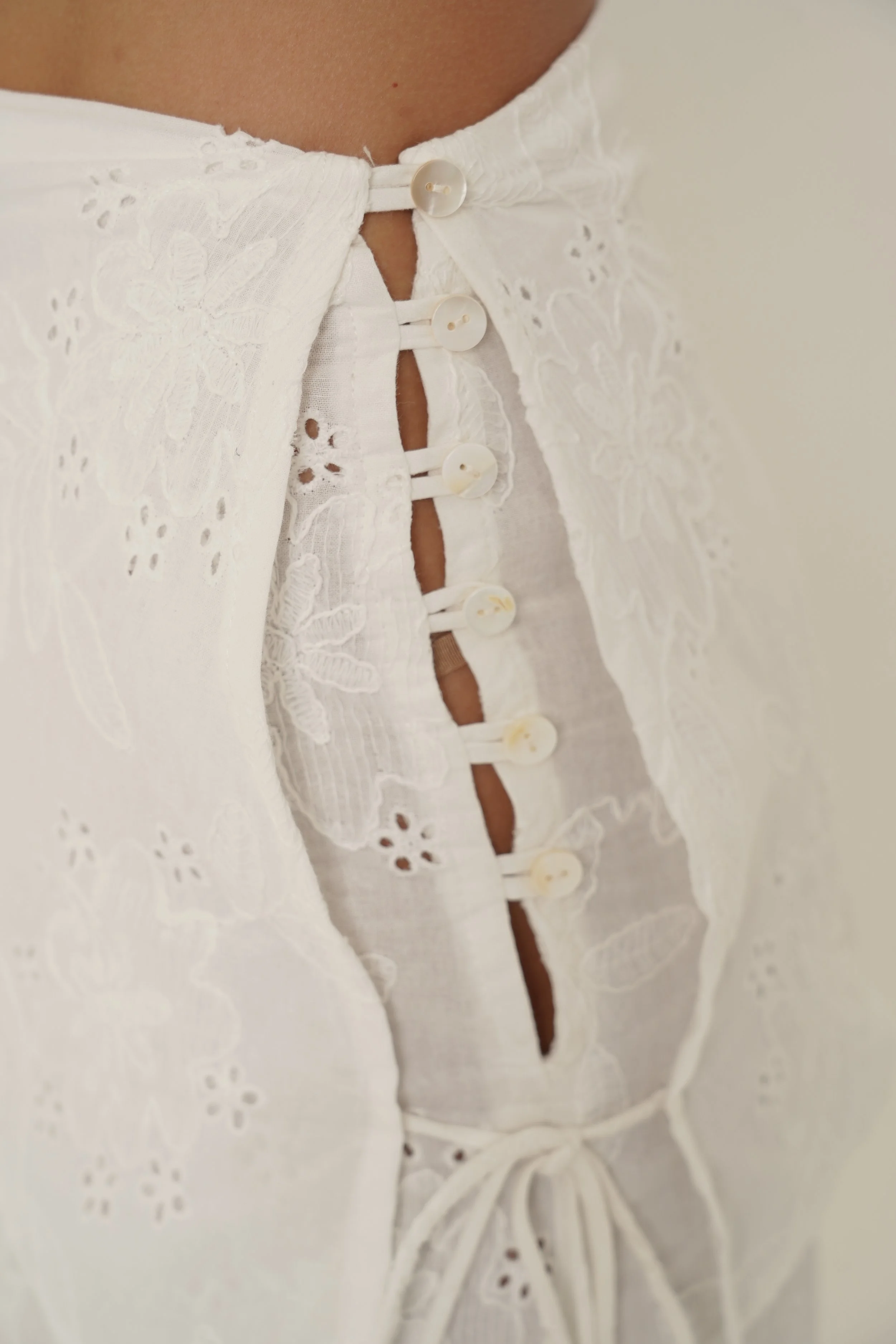 Close up detail of Chunari Pants in Cotton