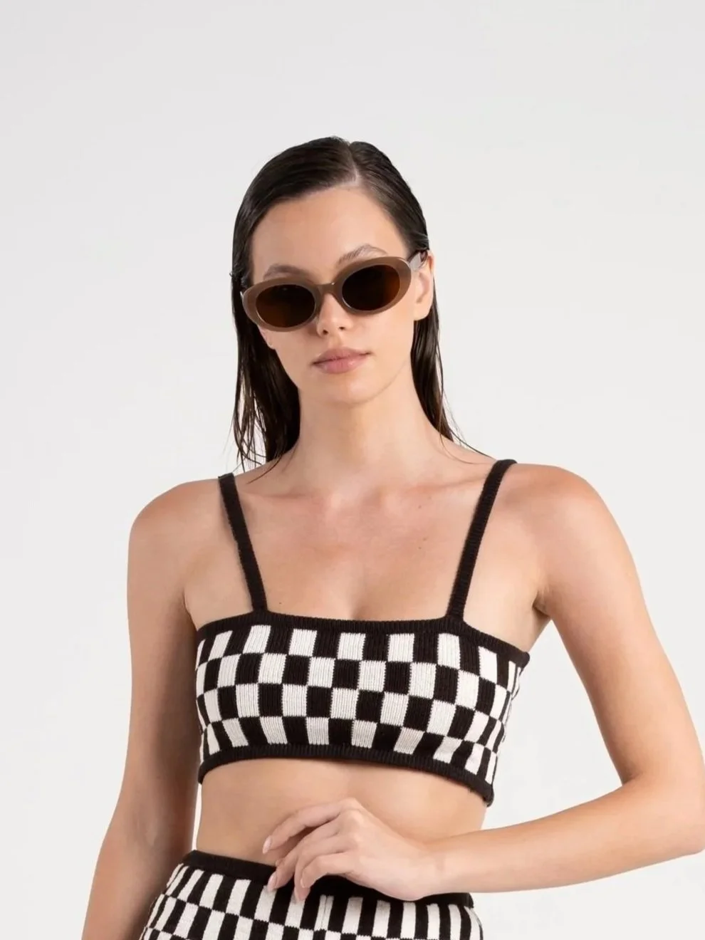 Checkmate Top - Coffee