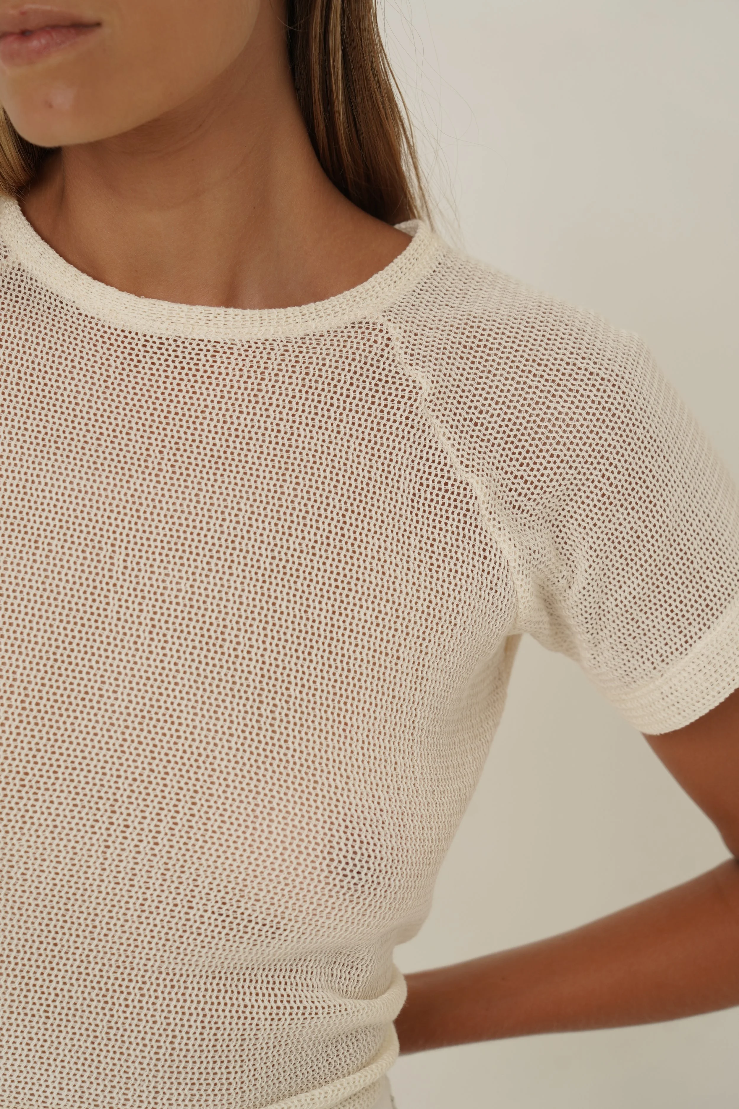 Breeze Cotton T-shirt from Sutura Studio in close-up