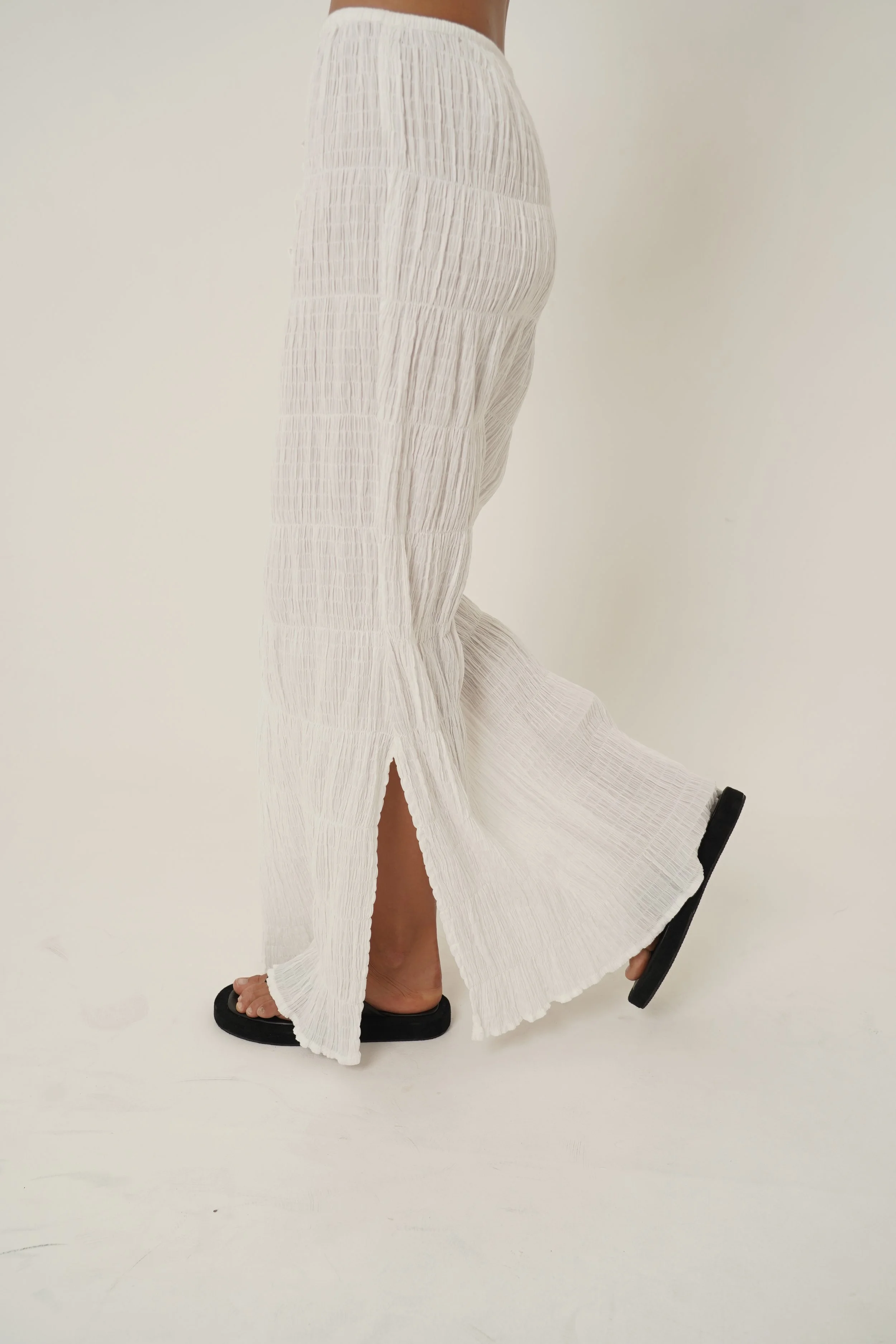 Ethereal Long Skirt side view walking