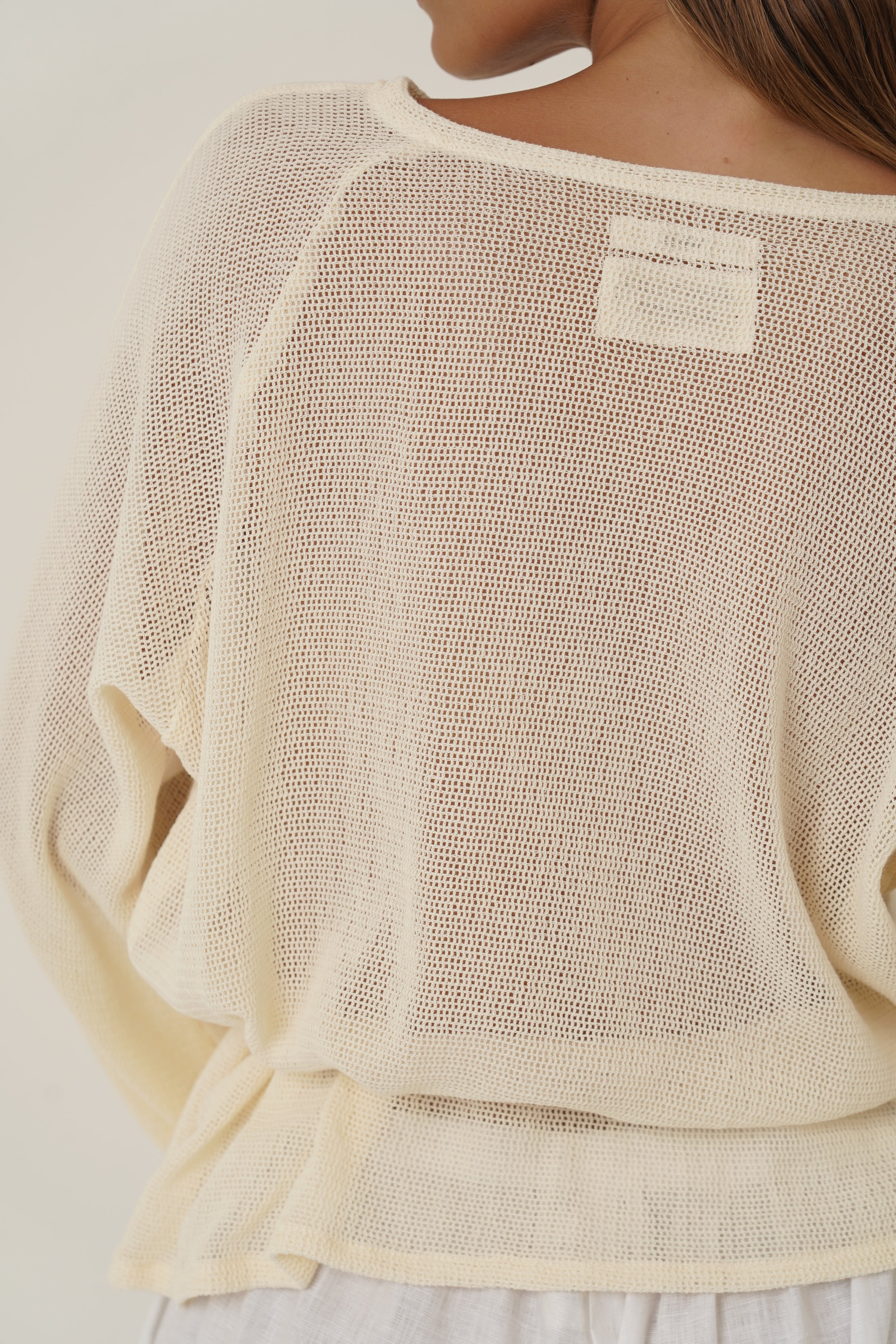 Detail of Kaos Shirt in Cotton Mesh