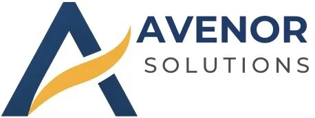 Logo of Avenor Solutions with a stylized 'A' and a yellow swoosh