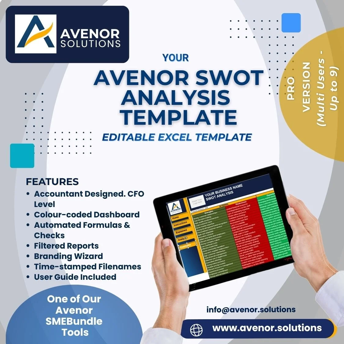 Avenor SWOT Analysis Pro Version (Multi Users - Up to 9)