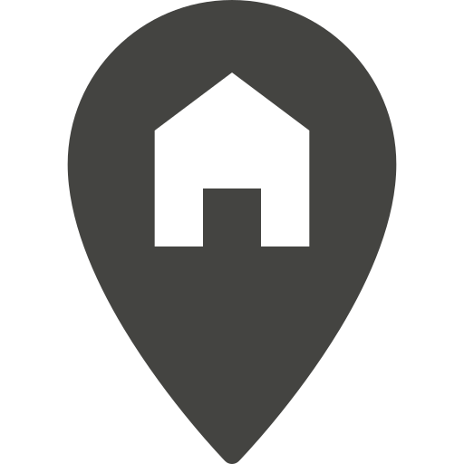 Symbol eines Hauses innerhalb eines Standortmarkers