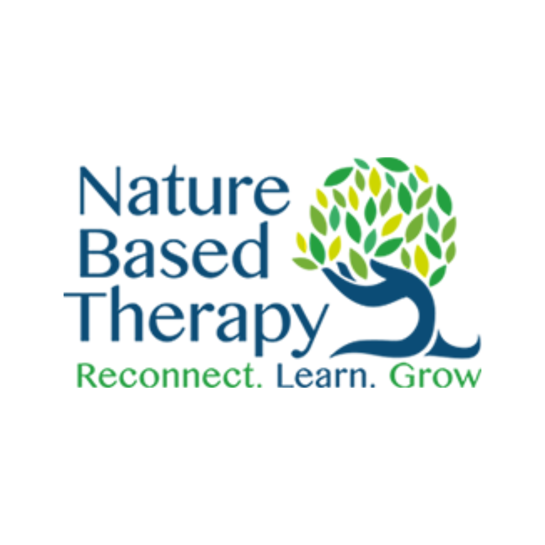Logo for Nature Based Therapy with a stylized tree and the words 'Reconnect. Learn. Grow' beneath.