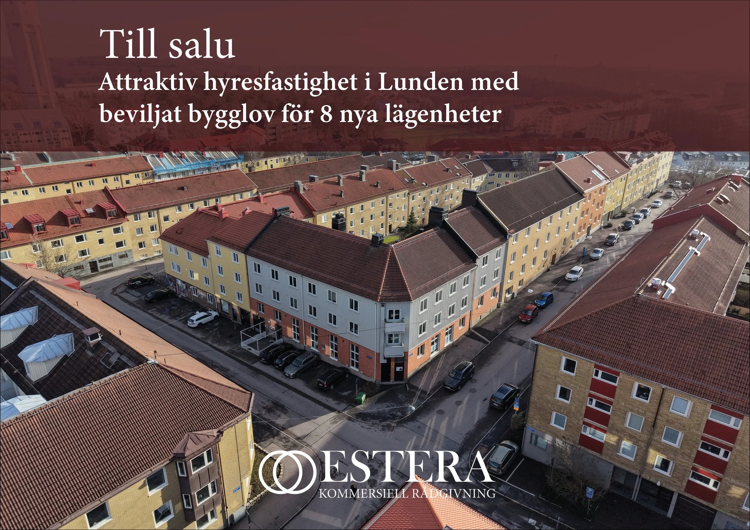 Attraktiv hyresfastighet i Lunden, beviljat bygglov för 8 lägenheter