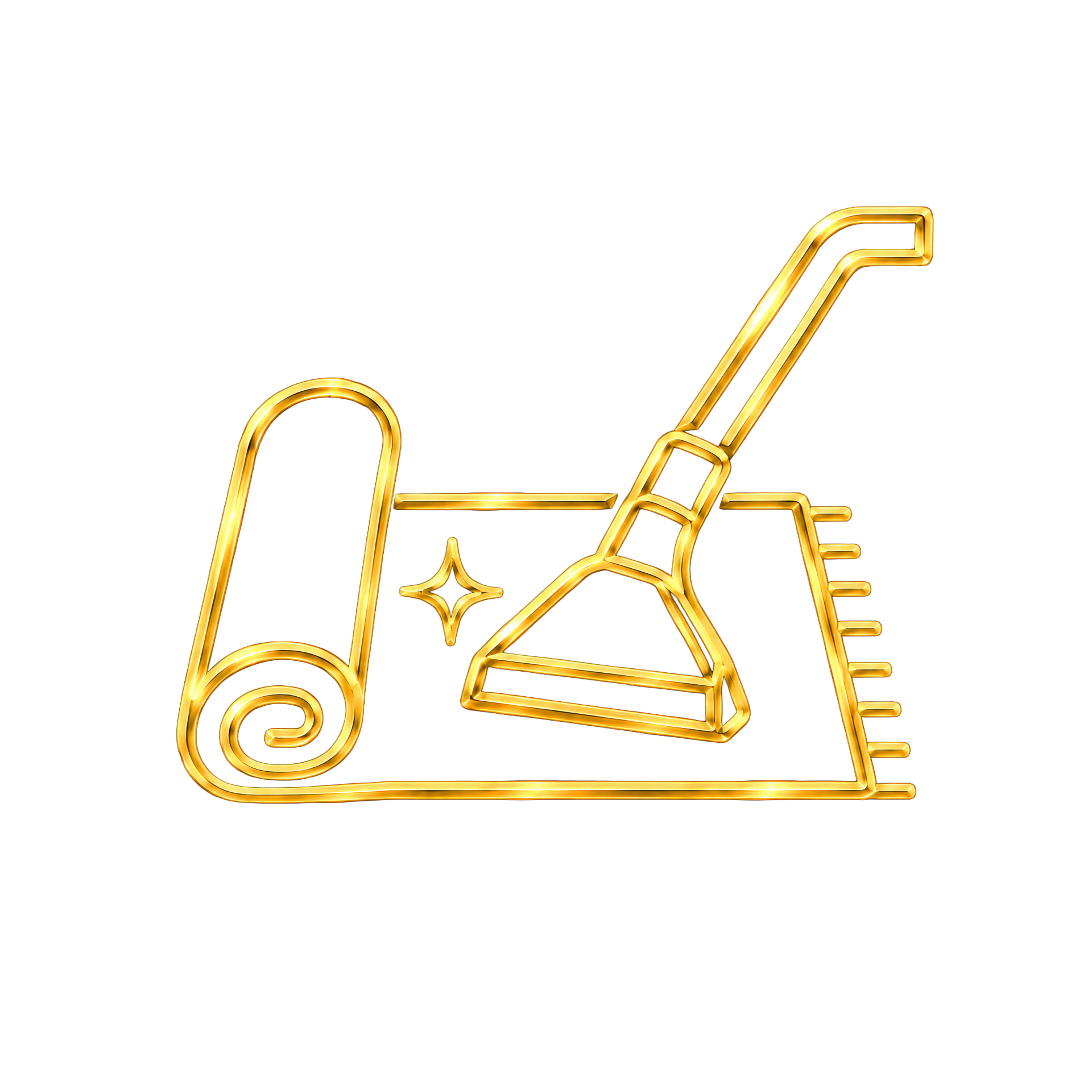 Golden neon-outlined letters spelling out "LOVE" with a shining star and a ruler underneath, on a black background.