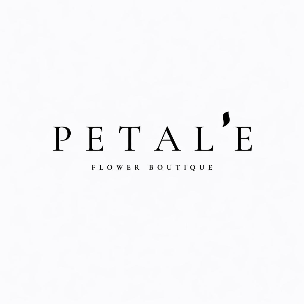 Logo for Petal'e Flower Boutique with the brand name and a subtitle.