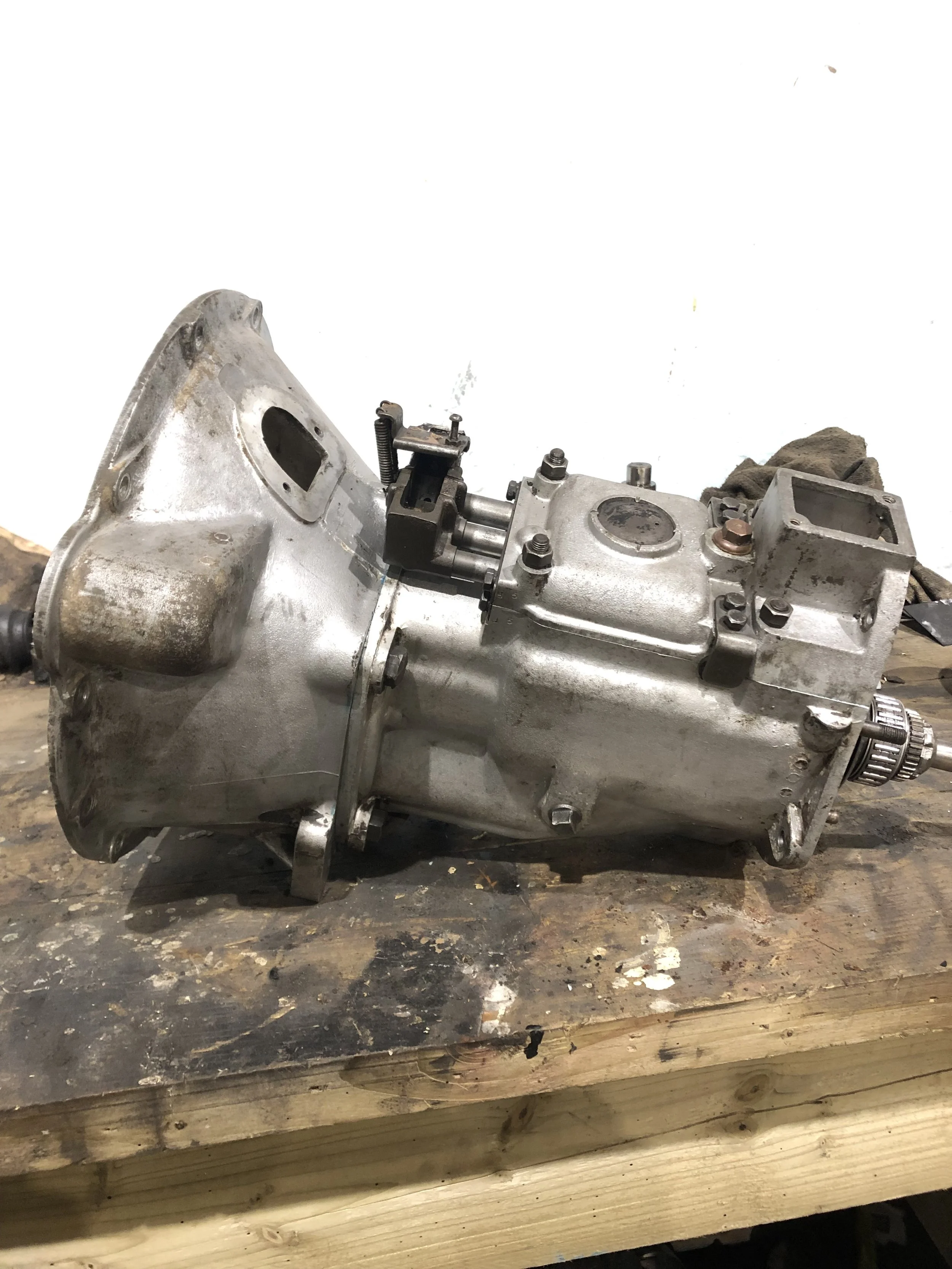 The gear box got some attention as well. here its been cleaned and reassembled with fresh bearings and gaskets. 