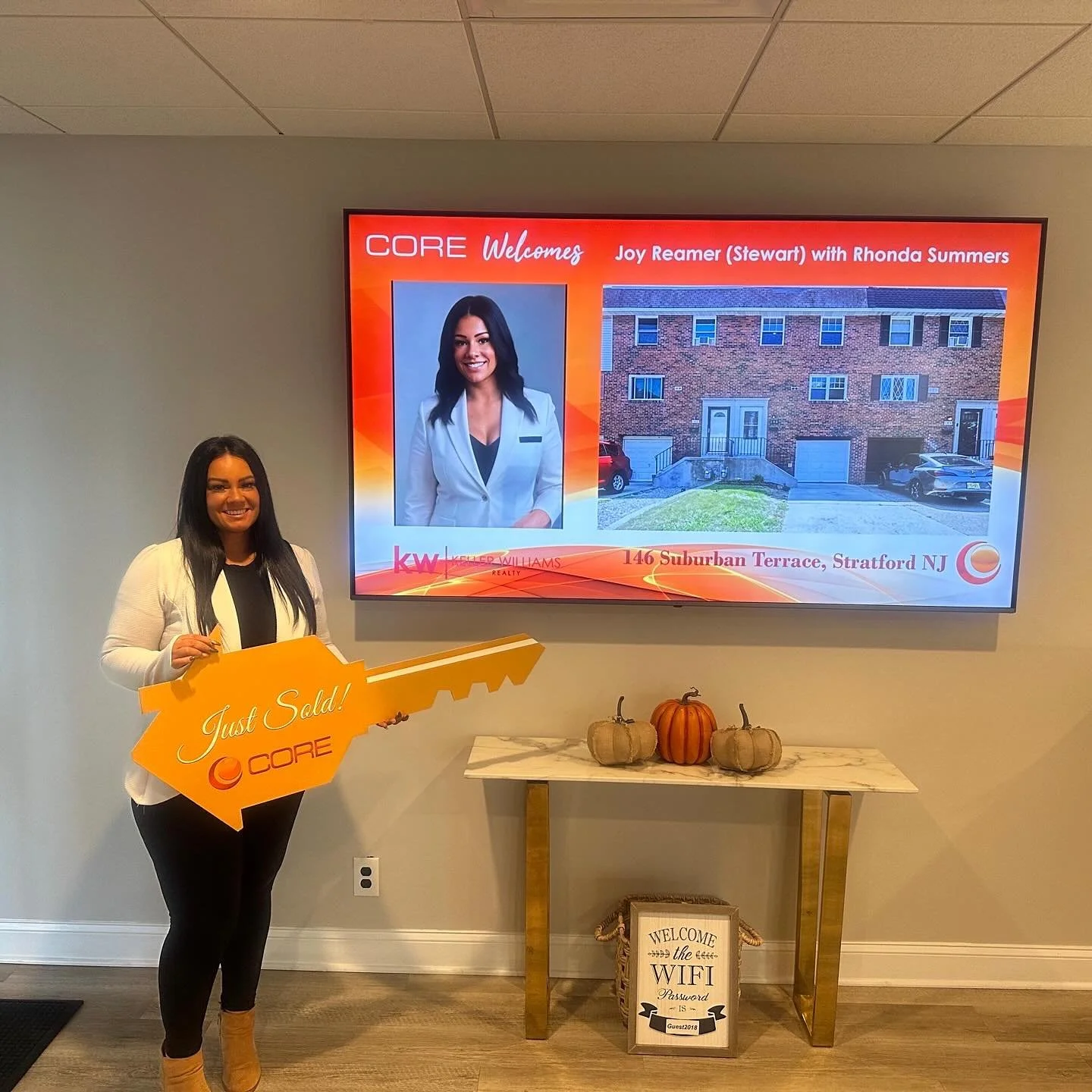 Congrats to Joy on their recent closing

Thanks to Core Title for hosting the closing

Brokering Office: Keller Williams Cherry Hill
Brokered by: George Denney
Office phone: 856-321-1212 

@kellerwilliamscherryhill