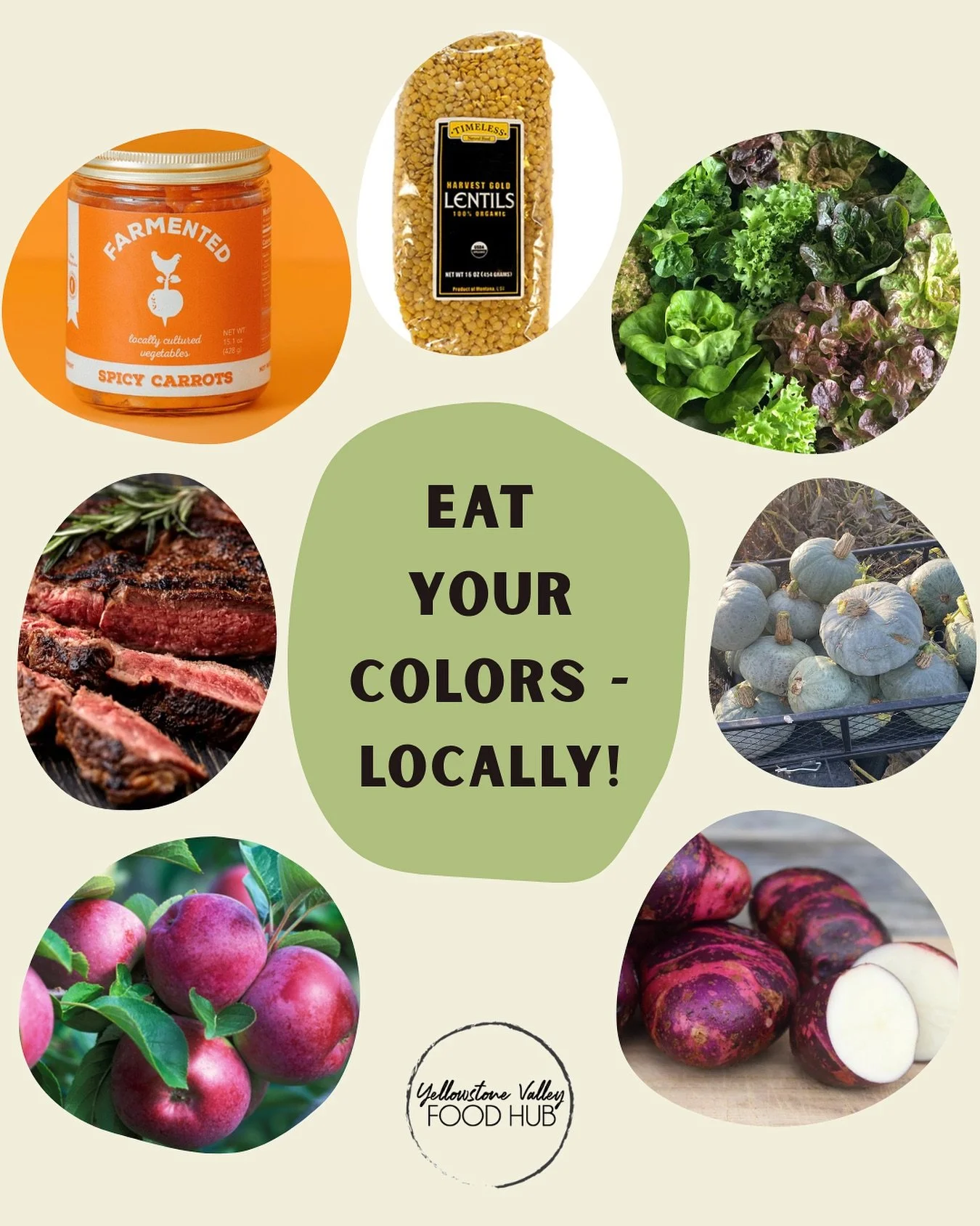 Even though it&rsquo;s winter, you might be surprised at how much local produce is available right now and the many options you have to put nutritious, colorful meals on your plate 🎨

Take home purple potatoes, red beets, golden lentils, rosy apples