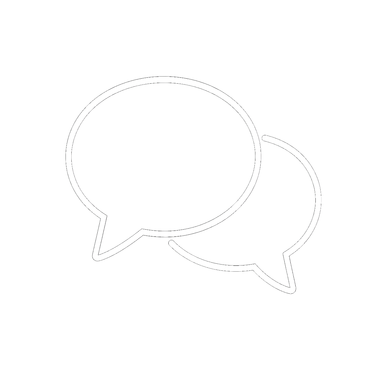 Commission brief speech bubble icon