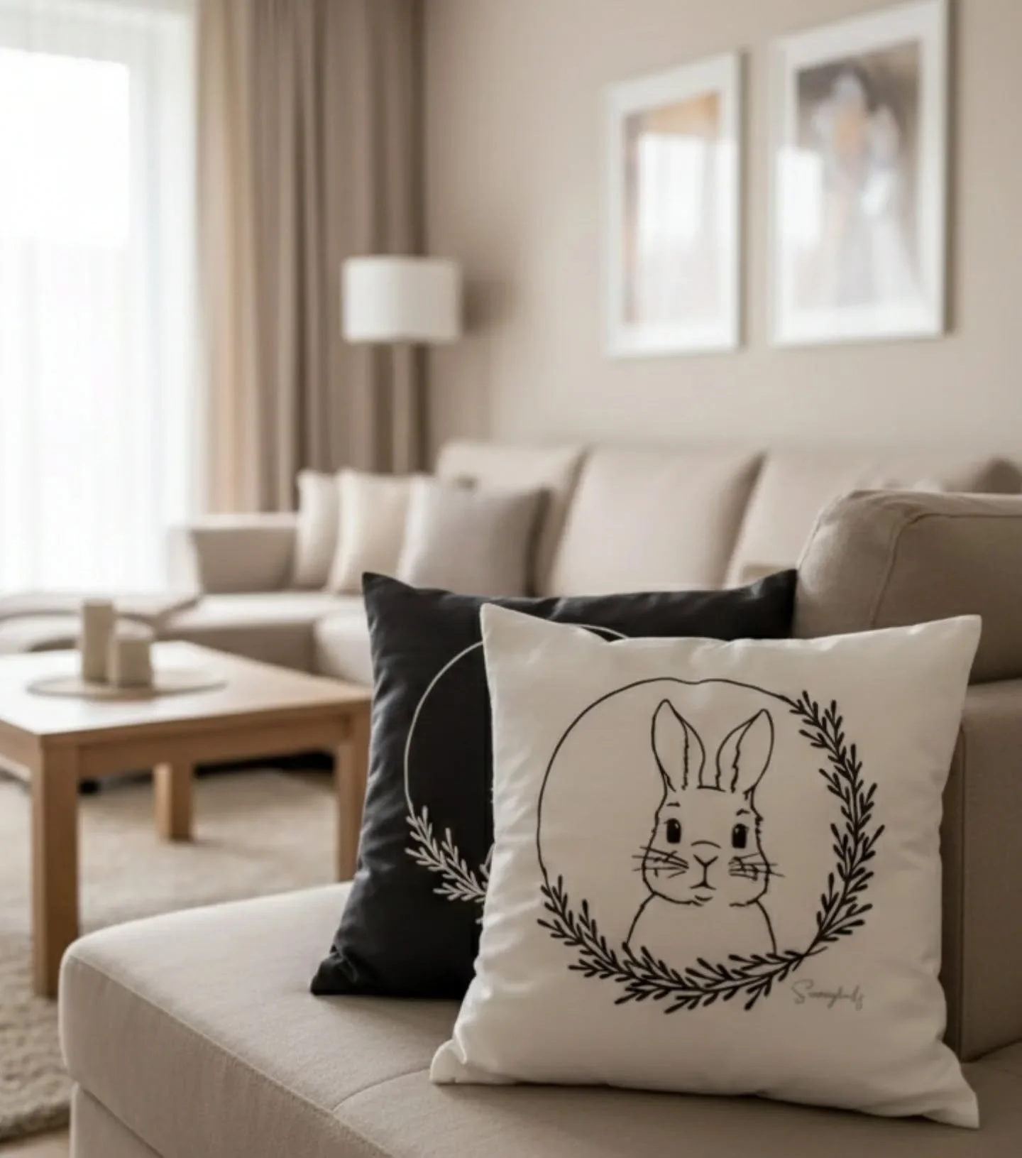 ​🐰 Dein neues Lieblingsst&uuml;ck mit Herz!

​Bring frischen Wind in dein Zuhause oder mache jemandem eine ganz besondere Freude. Unsere niedlichen Kissenbez&uuml;ge mit Hasen-Designs auf 100 % Baumwolle sind die perfekte Mischung aus Qualit&auml;t 