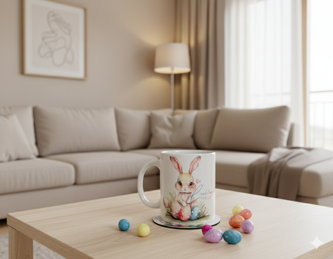 Tasse & Untersetzer "Ostern"
