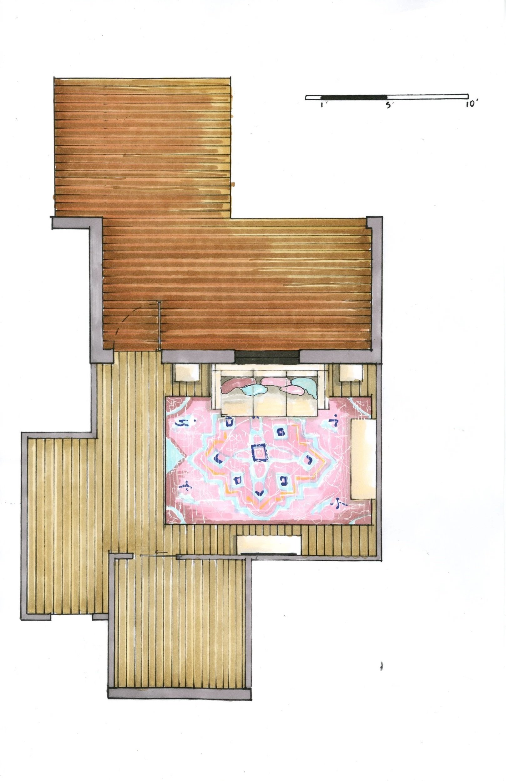 Rendered Second Floor Plan