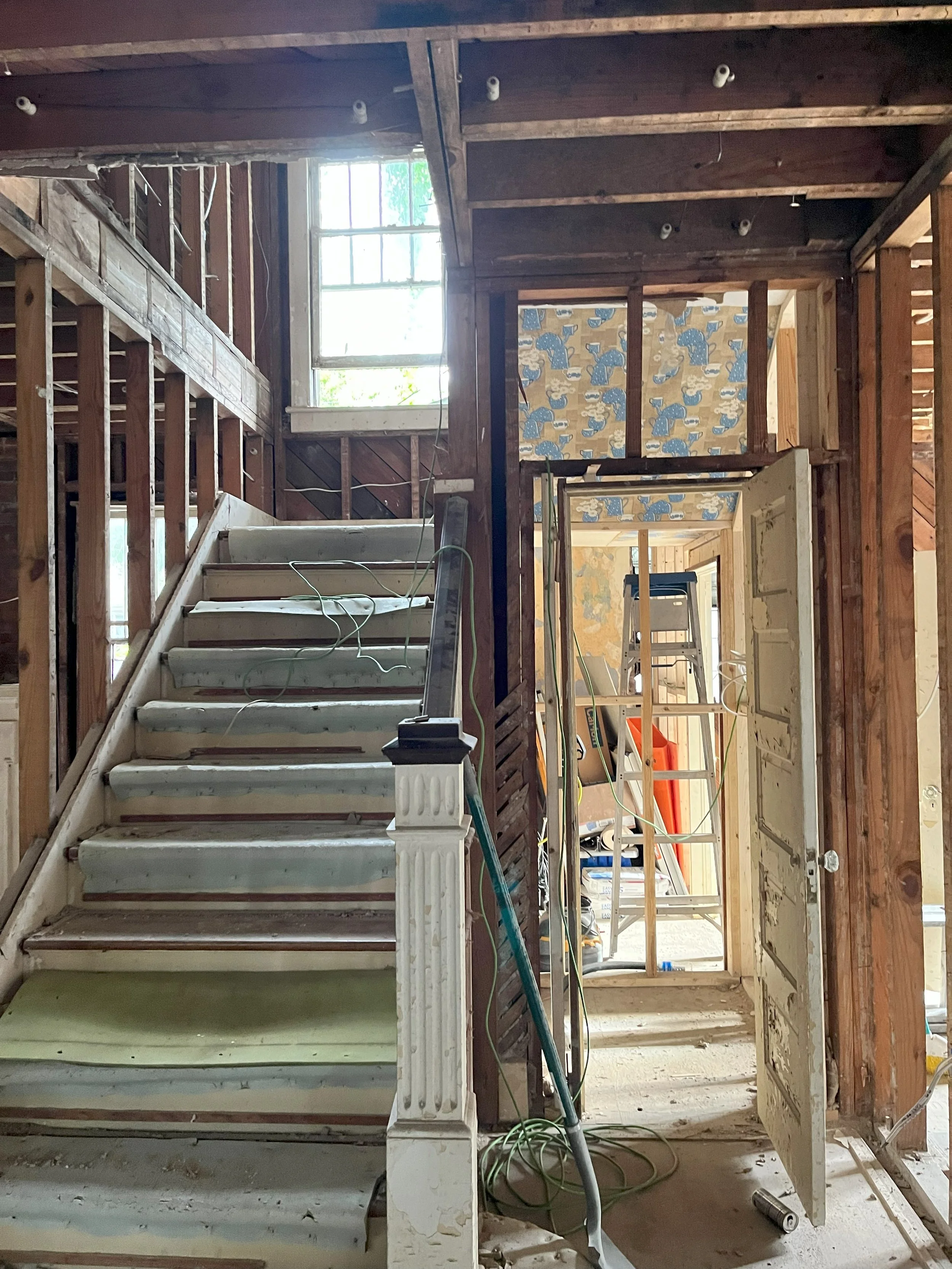 Original Foyer - Stair & Closet (now a functioning Powder Room)
