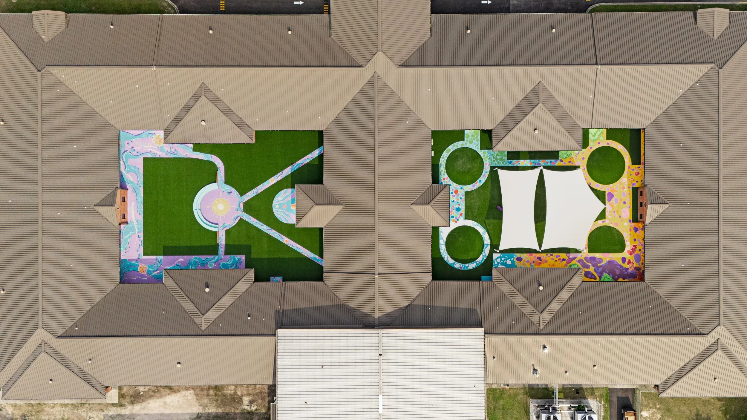 Courtyards Birds Eye View