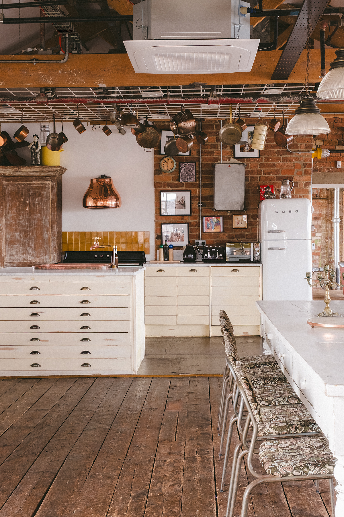 The open-plan kitchen/living space