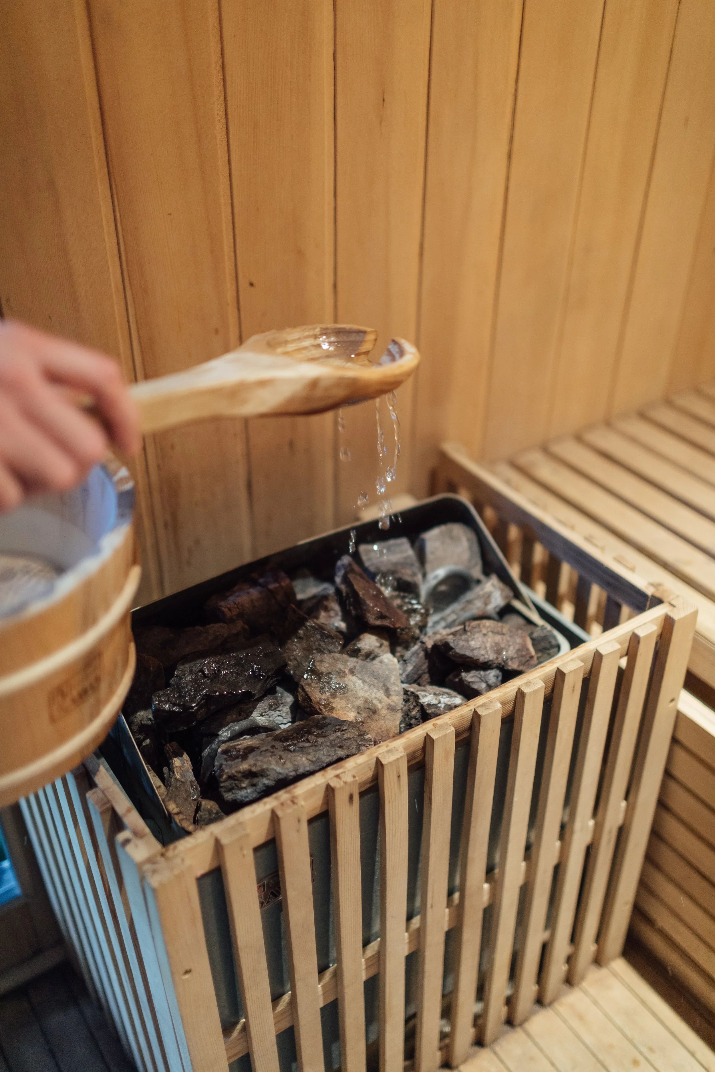 The sauna on the roof terrace