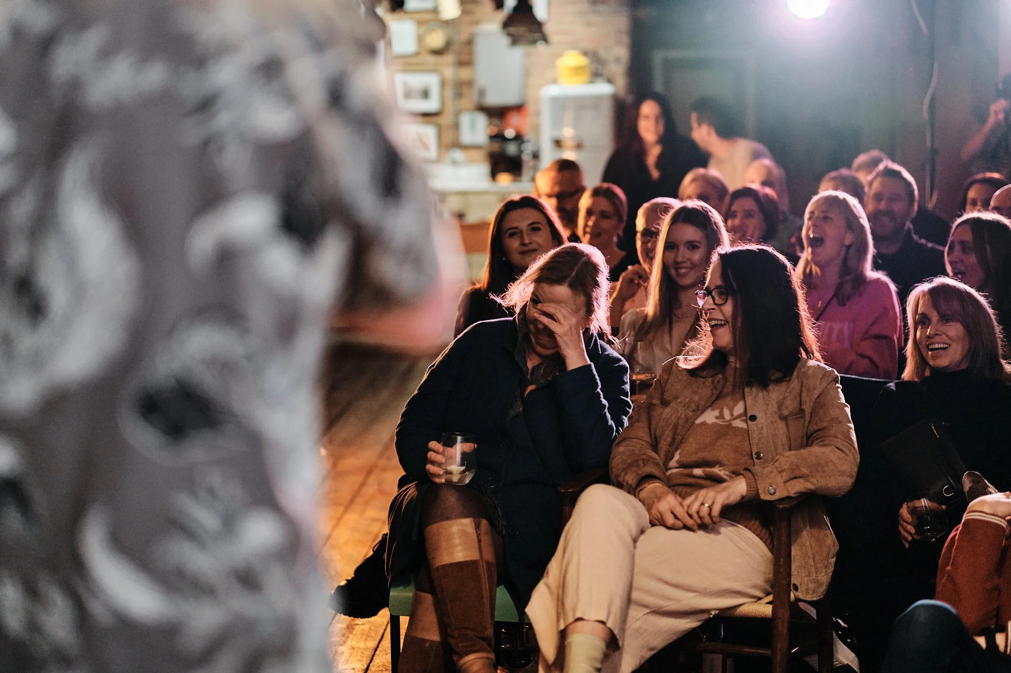The audience fits perfectly at the loft