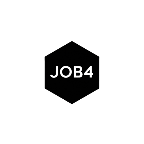 Logo de JOB4, cabinet de recrutement, client de Roucher Studio.