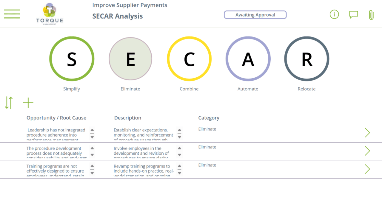 dmaic-improve-secar
