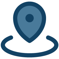 Icône de localisation sur une carte