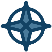 Logo de la boussole stylisée