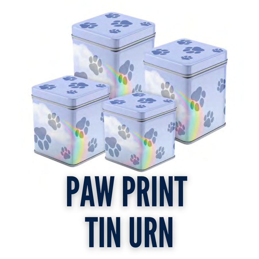 Paw Print Tin Urn